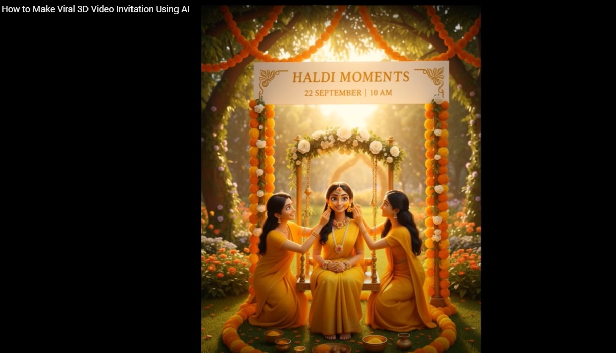 Create Stunning 3D Wedding Video Invitations with AI